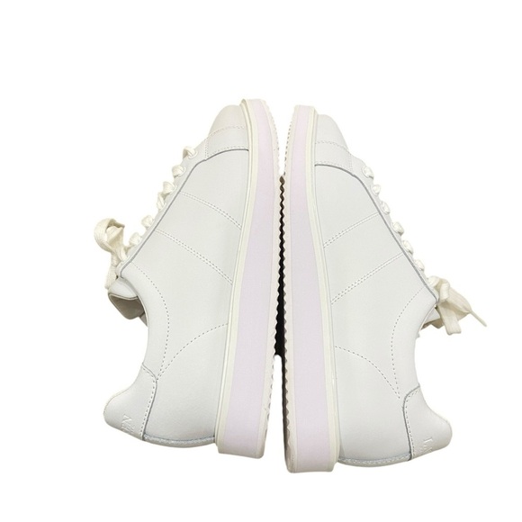 NWT Lauren Ralph Lauren Angeline white cow leather lace up platform sneakers 9.5 - Picture 6 of 14